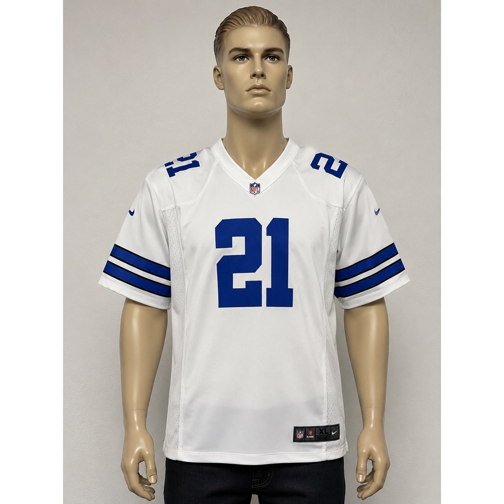 Nike NFL Dallas Cowboys Ezekiel Elliott 21 Jersey White Mens XL